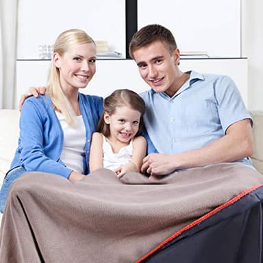 REDCAMP Large Waterproof Stadium Blanket for Cold Weather, Soft Warm Fleece Camping Blanket Windproof for Outdoor Sports, Dark Blue - Image 2