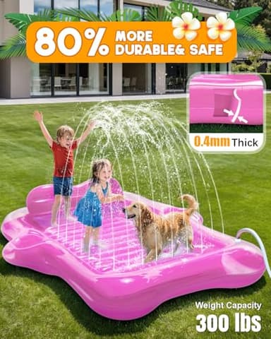 Snowalva Inflatable Tanning Pool Lounger Float, 80" x 66"Pool Floats Adult with Automatic Spray Cooling, 5 in 1 Suntan Tub Raft Floatie, Sunbathing Bed Lounge for Pool Party Yard Tanning Summer Gift - Image 5