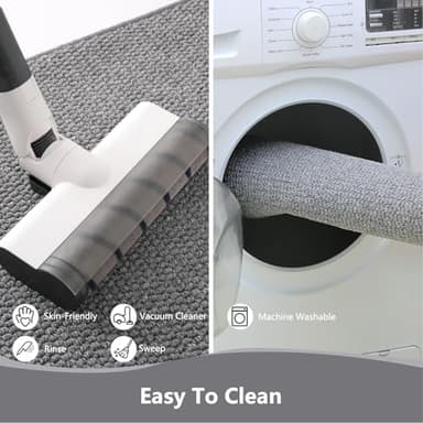 Front Door Mat Outside Entrance, Welcome Mat Outdoor, Indoor Entryway Rug, Dirt Trap Non-Slip Washable Low Profile, Muddy Resistant, Absorbent Fade-Resistant for Front Back Door Indoor 36"x24" Grey - Image 6