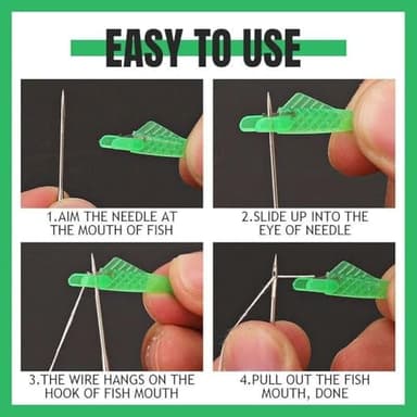 2025 New Fish Mouth Sewing Machine Needle Threader, Upgraded Automatic Sewing Needle Threader Tool, Quick Sewing Machine Loop Needle Threaders (5 Pcs) - Image 5