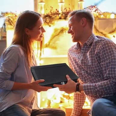 AZXCG Zipper Portfolio Padfolio Binder,3-Ring Padfolio for Women and Men,A4/Letter Size, PU Leather with iPad,Professional Organizer for Resume/Interview (Black) - Image 9