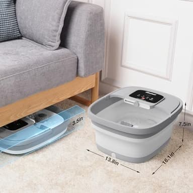 HOSPAN Collapsible Foot Spa with Heat, Bubble, Red Light, and Temperature Control, Foot Bath Massager with 8 Shiatsu Massage Rollers, Pedicure Foot Spa for Relaxation and Stress Relief - Image 5