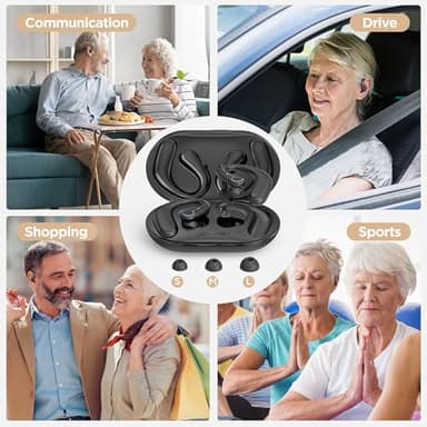 Hearing Aids, Hearing Aids for Seniors with Bluetooth, Rechargeable Hearing Aid with APP for People with Hearing Loss, 5 Levels of Volume Automatic Noise Cancellation, Clear Sound and Easy to Use - Image 7