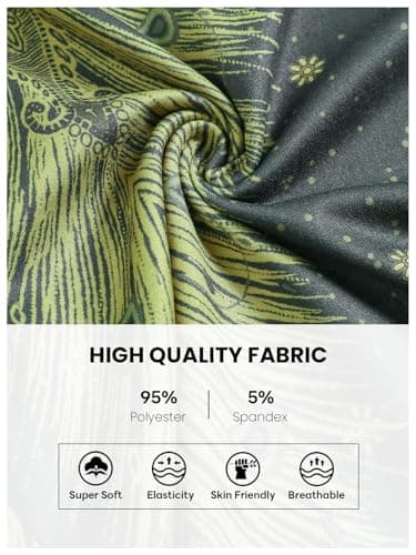 QIANXIZHAN Women's Harem Pants, High Waist Yoga Boho Trousers with Pockets Army Green XL - Image 4