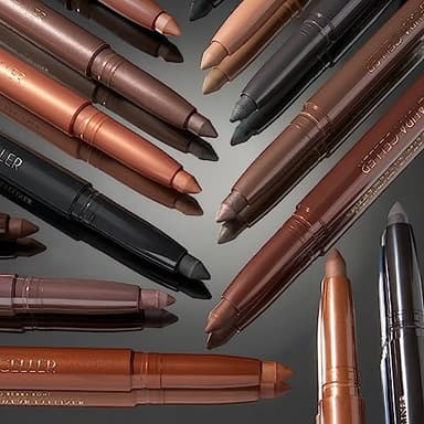 LAURA GELLER NEW YORK Kajal Longwear Kohl Eyeliner Pencil Duo - Dark Brown & Smoky Amethyst - Caffeine and Vitamin E - Smooth & Blendable Liner - Built-In Sharpener - Image 8