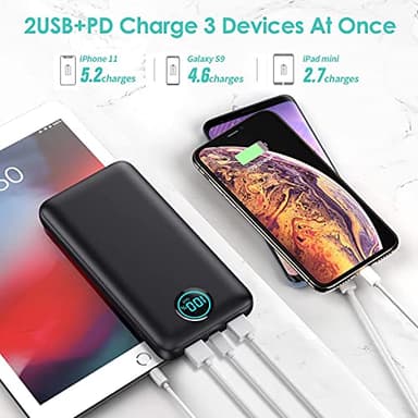 Portable Charger Power Bank 30,800mAh LCD Display Power Bank,25W PD Fast Charging +QC 4.0 Quick Phone Charging Power Bank Tri-Outputs Battery Pack Compatible with iPhone,Android etc(Black) - Image 4
