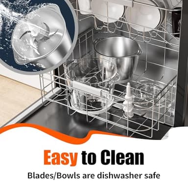 Electric Food Processor Meat Grinder 800W 2x12cups LED Timer Electric Food Chopper Vegetable chopper 3 layers 6 blades for Mincing Puree for home use kitchen aid for pet food,baby food by BUMET - Image 5