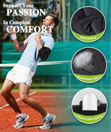 Oyakin Elbow Brace for Cubital Tunnel, Ulnar Nerve Entrapment brace, Adjustable Elbow Splint for Sleeping, Tendonitis, Tennis Elbow, Comfortable Stabilizer Support for Women and Men Fit Most - Image 4