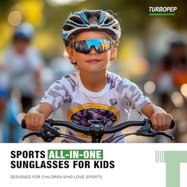TURBOPEP 3Pack Kids Polarized Sunglasses - Youth Baseball Sunglasses for Boys Girls Age 3-12 Sports UV Protection Goggles - Image 2