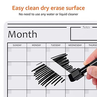 Amazon Basics Magnetic Dry Erase Whiteboard Calendar, 12" x 17", Includes 4 Markers And Eraser - Image 5