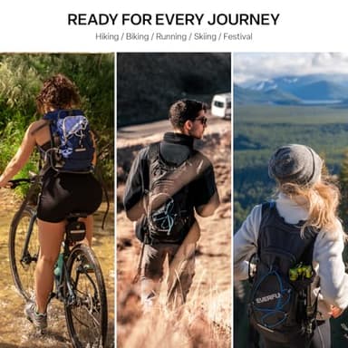EVERFUN Insulated Hydration Backpack 18L Water Backpack with 2L Bladder, Hydro Pack Daypack with Rain Cover for Women Men Hiking, Cycling, Running, Festivals - Image 9