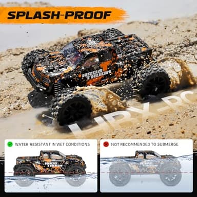 HAIBOXING 1:18 Scale RC Monster Truck 18859 36km/h Speed 4X4 Off Road Remote Control Cars,Waterproof Electric Powered RC Cars All Terrain Toys Vehicles with 2 Batteries, Xmas Gifts for Kid and Adults - Image 9