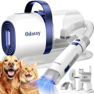 Odatay Dog Grooming Kit, 12,000Pa Strong Pet Grooming Vacuum for Dogs with Clipper Nail Grinder, 2L Dust Cup, 5 Suction Levels Dog Hair Vacuum with 7 Pet Grooming Tools for Shedding and Home Cleaning - Image 3