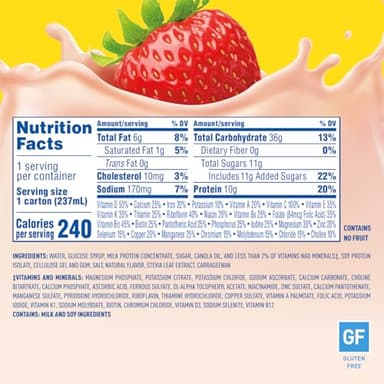 Carnation Breakfast Essentials Ready-to-Drink Creamy Strawberry, 8 FL OZ Carton,8 Fl Oz (Pack of 24) - Image 2