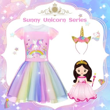 Tlooe Princess Dress Up for Girls - Dress up Clothes for Toddler Girl,Role Play Costume Princess Toys Christmas Birthday Gifts for Age 3-8 Year Old - Image 5