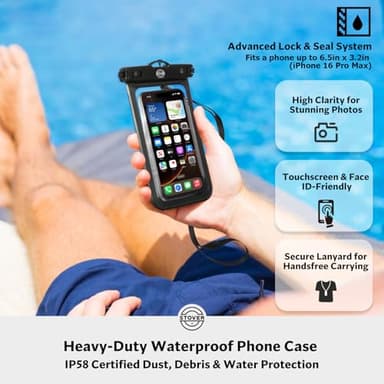 STOVER 5/10/25/30/40/55L Waterproof Dry Backpack & Phone Case- Large Floating Dry Bag for Kayaking, Travel, Hiking, Fishing, Camping, Motorcycles & Beach, Heavy-Duty Roll Top Men/Women (Yellow) - Image 7