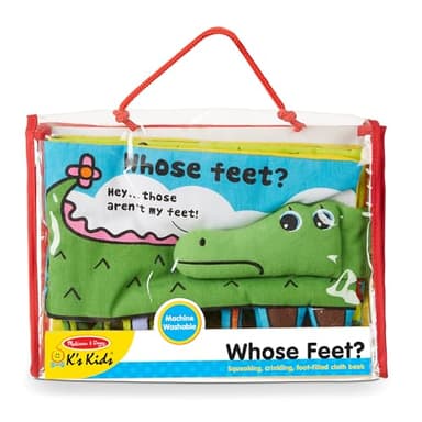 Melissa & Doug Soft Activity Baby Book - Whose Feet? Sensory Toys for Toddlers, Travel Toys for Toddlers Boys and Girls - Image 3