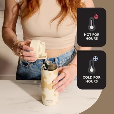Contigo x Ally Love Stainless Steel Vacuum-Insulated Travel Mug with Autoseal and Easy Clean Lid, Spill-proof, Keeps Drinks cold 24 hrs & hot for 11 hrs, BPA Free, 16oz., West Loop 3.0, Oatmilk - Image 5
