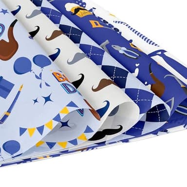 JOINFANXIN Happy Father's Day Scrapbook Paper Pad, 24Pcs Daddy Dad Pattern, Double-Sided Decopodge Paper, Cardstock for Scrapbooking DIY Decorative Background Cardmaking Supplies Craft Paper - Image 7