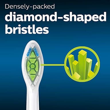 Philips Sonicare Genuine W DiamondClean Replacement Toothbrush Heads, 4 Brush Heads, White, HX6064/65 - Image 4