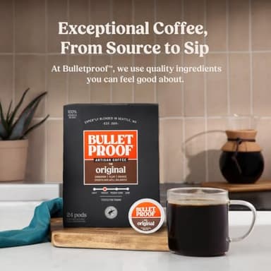 Bulletproof Original Medium-Roast Single-Serve Coffee Pods, 24 Count, 100% Arabica Beans, Clean Coffee Tested for Toxins, Packaging May Vary - Image 4