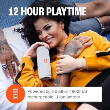 JBL FLIP 5, Waterproof Portable Bluetooth Speaker, Black, Small - Image 4