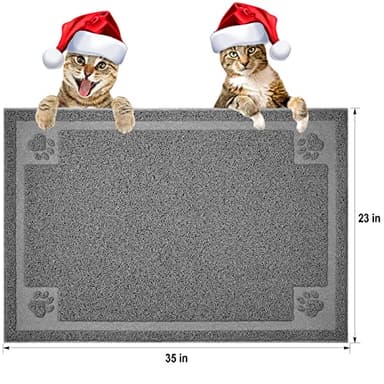 UPSKY Large Cat Litter Mat Trapper 35"×23" Traps Litter from Box and Paws Scatter Control for Litter Box Soft on Sensitive Kitty Paws Easy to Clean - Image 2