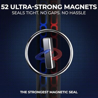 Upgraded Magnetic Screen Door - Bugs Out, Breeze in - 9min Install Auto-Sealing Heavy Duty Double Stitched Mesh, 52 Magnets, Hands Free Patio Door Net, Pet & Kid Friendly, 38 x 82 Inch, Flux Phenom - Image 2