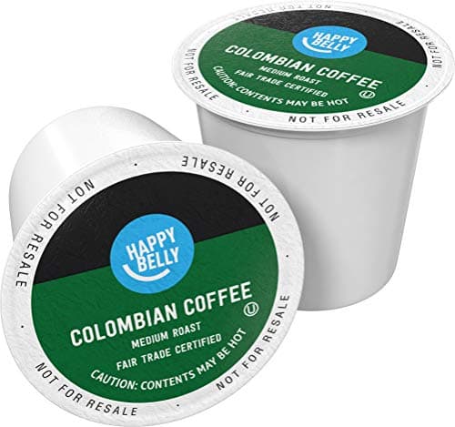 Amazon Brand - Happy Belly Medium Roast Coffee Pods, Colombian, Compatible with Keurig 2.0 K-Cup Brewers, 100 Count - Image 1