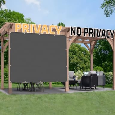 SUNNY GUARD Shade Cloth 6x10 FT Sun Screen Fabric Cover Tarp with Grommets for Pergola Backyard Garden, Dark Grey - Image 3