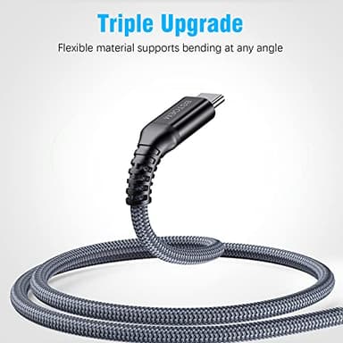 USB A to USB C Cable 10 ft,Type C Charger Cord Fast Charging 10FT 2Pack,for Samsung Galaxy S25 +/Ultra/S24/S23/S22/S21/S20/S10/S9/S8/s7/Note20/10/9/8/Tab S9,for Kindle Fire,USBC Phone Wire - Image 5