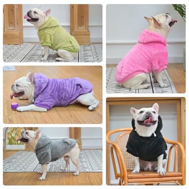 SCENEREAL Fleece Dog Sweater Hoodie for Small Medium Large Dogs, Fuzzy Warm Dog Sweatshirt with Pocket, Girl Boy Dog Clothes for Winter/Fall, Designer Cute Male/Female Dog Clothes with Leash Hole - Image 6