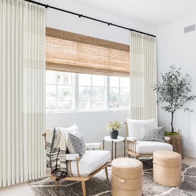 SHINELAND Pinch Pleated Linen Curtains 96 Inch Long 2 Panel Set for Living Room,Sheer Light Filtering Cream Cortinas Elegantes para Sala Modernas 2025 Floor to Ceiling Length Curtains - Image 6