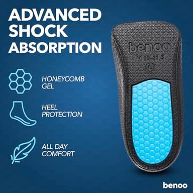 Heel Lift (1 Inch) Height Increase Insoles for Men & Women, Half Shoe Lift Insert, Comfortable Instant Height Boost (Mens 8-9.5 or Womens 9.5-11) - Image 6