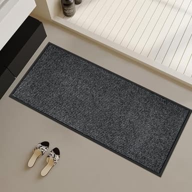 Azadx 2'x4' Indoor Outdoor Door Mat Heavy Duty Front Door Mat Ultra Absorbent Muddy Dirt Resist Welcome Door Mats Non-Slip Backing Entrance Mat for Home Commercial Outdoor Entrance Floor Mat - Image 2