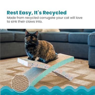 Catstages Easy Life Hammock Cat Lounger & Scratcher – Elevated Spot with Catnip, Comfortable & Multifunctional Design, Supports Cats Up to 20lbs - Image 7