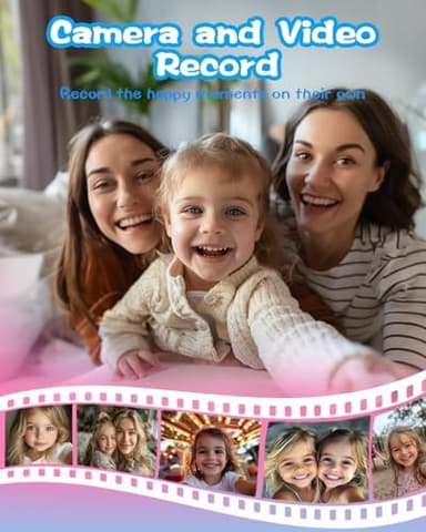 MOMILLA Kids Toys Smart Phone, Girls Toys with 3.97" Touchscreen Phone, Birthday Gift for Kids Age 3-12, Toddler Toys Learning Smartphone, 16 GB Storage Cell Phone with Front Camera (No Dual Camera) - Image 4