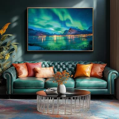 Northern Lights 500 Piece Puzzles for Adults Kids Aurora Nature Landscape Jigsaw Puzzles Family Challenging Mountain Lake Scenery Puzzles (21"x15") - Image 4