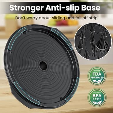 Chicken Shredder Tool Twist Large - 10'' Pro Meat Shredders for Chicken Breast,Visible Kitchen Gadgets Grinder Machine with Brush,Strong Anti-Slip Strip,Ergonomic Handle,BPA Free (Black) - Image 4