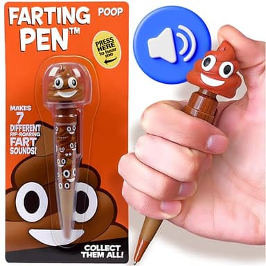 Farting Poop Pen with Multiple Funny Sounds - Perfect Halloween Games & Novelty Gift for Teens, Kids & Boys - Pen & Prank Toy for Halloween Parties, Games & Family Fun All Day (Original) - Image 1
