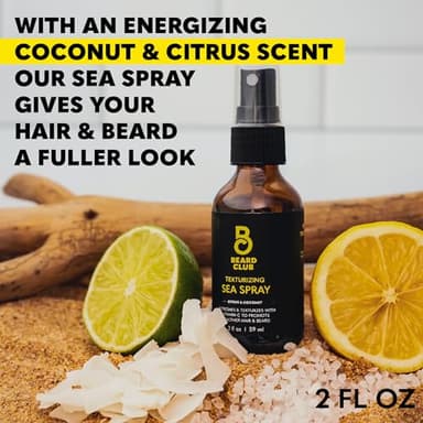 Beard Club Sea Salt Texture Spray for Men & Women - Thickening, Volumizing, Curl-Defining for All Hair Types - Paraben, Sulfate, Alcohol-Free - Image 5