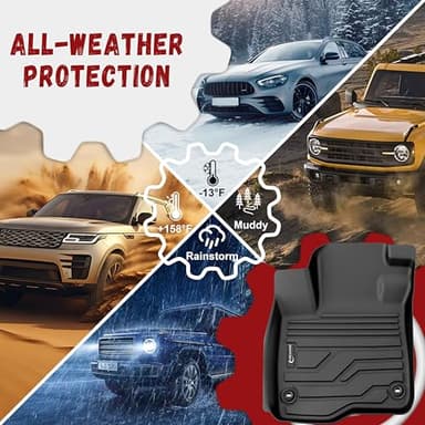 PARTZER Floor Mats for Honda CRV CR-V 2023-2026 (Include Gas & Hybrid), All Weather TPE Protection Floor Liners Accessories, 1st & 2nd Row & Cargo Liner - Image 9