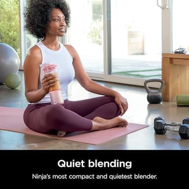Ninja Blast Portable Blender, Cordless, 18oz. Vessel, Personal Blender For-Shakes and Smoothies, BPA Free, Leakproof-Lid and Sip Spout, USB-C Rechargeable, Dishwasher Safe Parts, Tinted Pink, BC151PK - Image 3