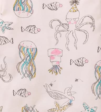 Burt's Bees Baby Baby Girls' Sleep and Play, 100% Organic Cotton, One-Piece Footless Pajamas, Sea-lebration, 0-3 Months - Image 3