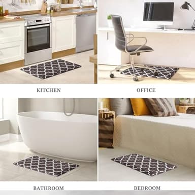 WISELIFE Anti Fatigue Floor Mat - 4/5 Inch Kitchen Mat Non Slip Waterproof Heavy Duty Ergonomic Comfort Mat Durable for Home, Office, Sink, Laundry,(17.3" x 28", Chocolate) - Image 7