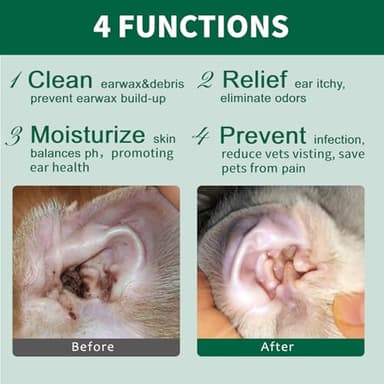 Lisveory 180ct Biodegradable Dog Ear Cleaner Wipes, 8cm XL-Size Ear Wipes for Dogs and Cats, Remove Ear Wax Debris, Relief Ear Itchy, Eliminate Odors, All Natural Pet Otic Cleaning Wipes - Image 5