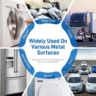 97pcs Dent Puller Kit, Car Dent Puller for Dent Removal, Paintless Dent Removal Kit with Golden Lifter, Bridge Puller, Slide Hammer T-Bar, Dent Remover Tool for Car Refrigerator Door Ding Repair - Image 8