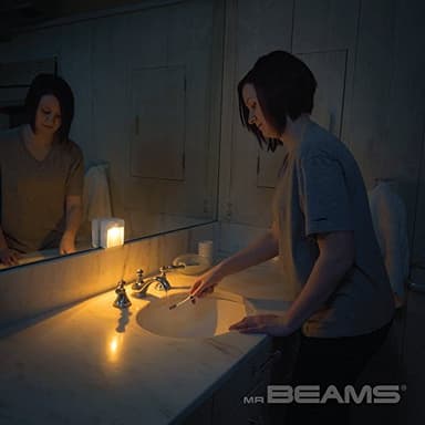 Beams MB720A 20 Lumen Amber LED Sleep Friendly Wireless Battery Powered Motion Sensing Nightlight, 3-Pack, White - Image 8