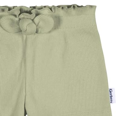Gerber Baby Girls Toddler 3-Pack Pull-On Knit Shorts, Grey Heather/Green/Black, 18 Months - Image 5