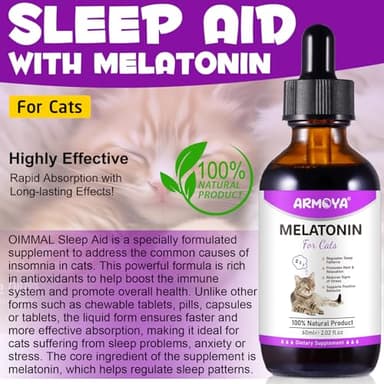 asusxcli Melatonin for Cats - Cat Calming Treats- Cat Sedative for Grooming - Helps to Support Restful Sleep for Your Cat - Cat Sleep Aid - Anxiety Relief for Cats - Image 5